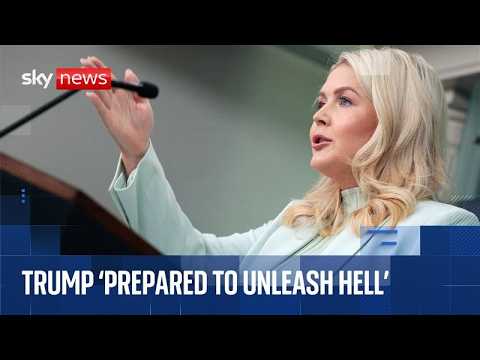 Trump's press secretary holds White House press briefing as Iran responds to proposed peace plan