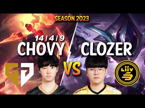 GEN Chovy vs LSB Clozer - Chovy AKALI vs Clozer AZIR Mid - Patch 13.17 KR Ranked