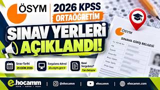 2026 KPSS Ortaöğretim Sınav Yerleri Açıklandı! ÖSYM Sınava Giriş Belgesi Sorgula