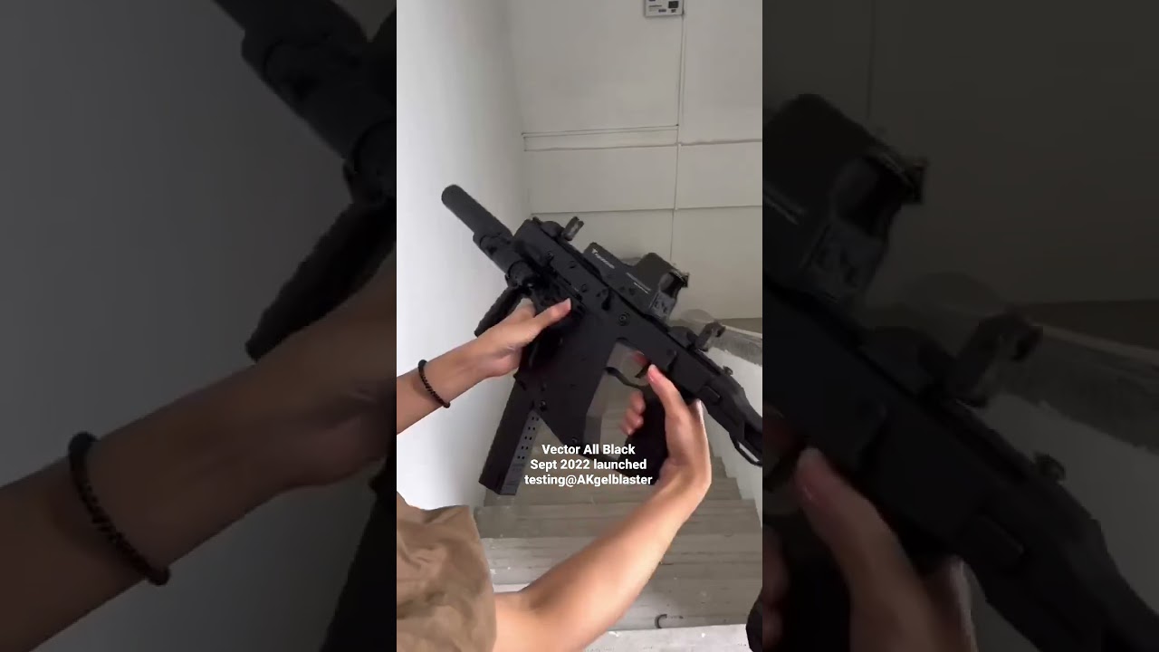 AKgelblaster.com Lehui Vector Gel Blaster  All Black new version Sept 2022 demo testing on shooting