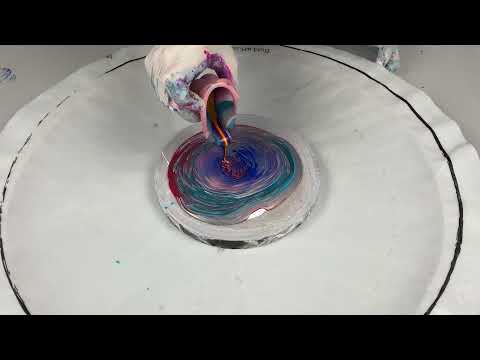 270. Sheleeart Fluid Artist - Traveling Straight Pour - Underwater Lava Cave