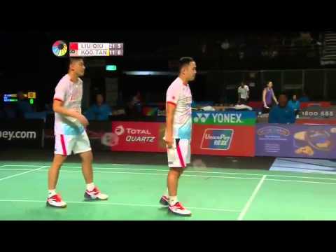 Liu Xiaolong  Qui Zihan vs Koo Kien Keat  Tan Boon Heong  |  Badminton 2015