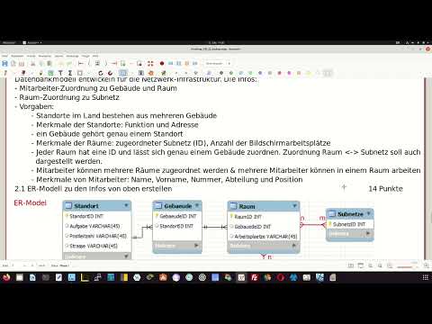 IT-Abschlussprüfung Teil 2 (BaWü Mai 2022) 9/11 - Aufgabe 2.1 (ER-Modell)