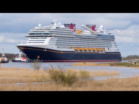 Timelapse video of Disney Wish's journey to the North Sea