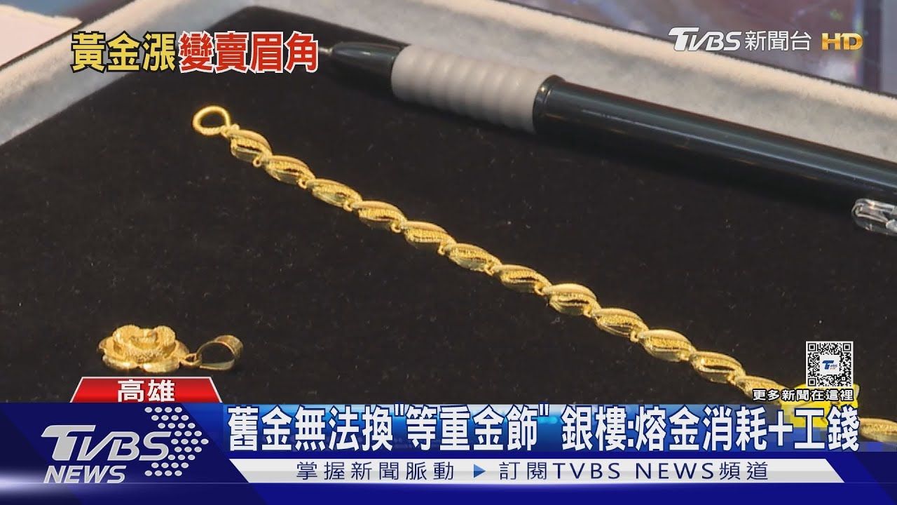 舊金無法換「等重」金飾 銀樓業者:要扣熔金加消耗工錢