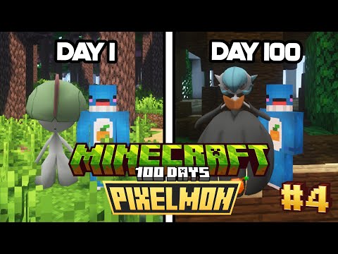 MINECRAFT PIXELMON 100 วัน | รับบทเป็นอาหวังสร้างทีมโปเกม่อนสุดสวยและน่ารัก EP.4