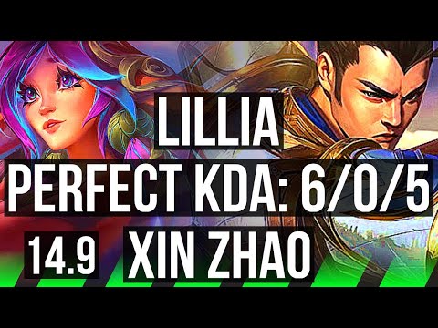 LILLIA vs XIN ZHAO (JGL) | 6/0/5, 500+ games, Dominating | EUW Diamond | 14.9