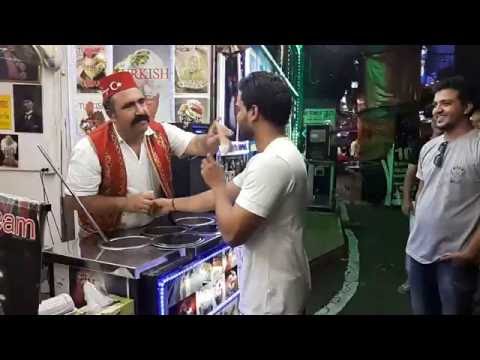 Turkish Ice cream man tricks in Pattaya Thailand.. Awesome!!!..