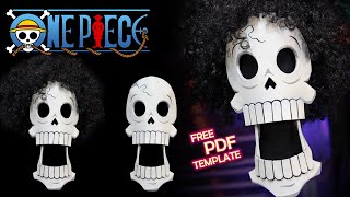 How to Make Skull Mask of Brook One Piece Cosplay - Free Foam Pattern - Skeleton EVA Foam Mask