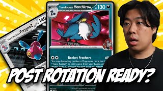 This Deck is GREAT for POST ROTATION | Team Rocket's Honchkrow Pokemon TCG LIVE Gameplay