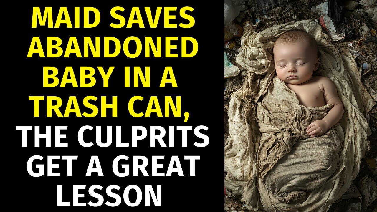 Maid saves abandoned baby in a trash can, the culprits get a great lesson