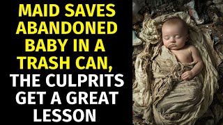 Maid saves abandoned baby in a trash can, the culprits get a great lesson