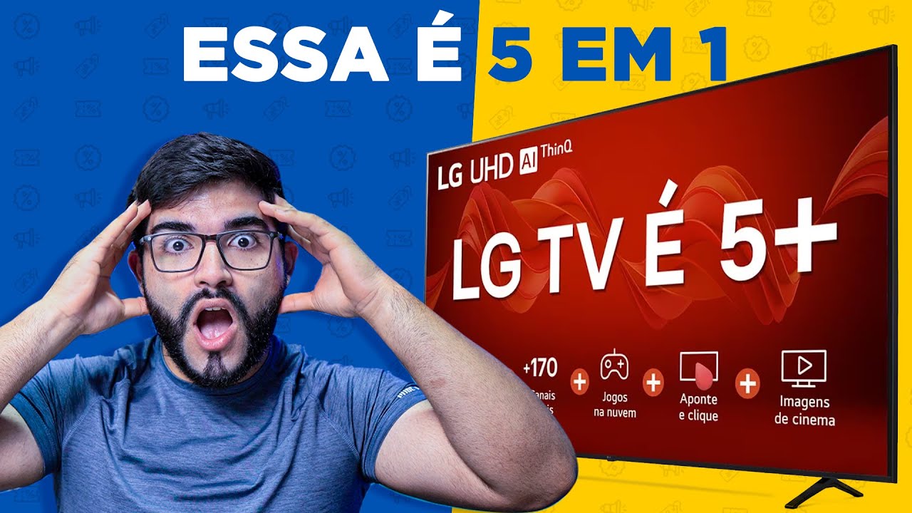 Testei a Smart TV 5 em 1 da LG! Vale a pena mesmo? 170 canais grátis e jogos de Console! Análise