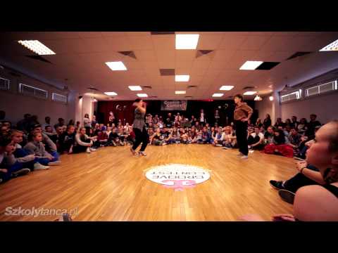 Ćwierćfinał Wacking 1vs1 - Izzy vs Margaret | Groove Contest 2013 | WWW.SZKOLYTANCA.PL