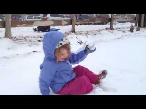 Isis and Rebecca snow visit 8 Sept 2012