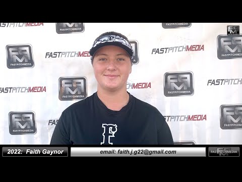 2022 Faith Gaynor Power Hitting Pitcher, 1st Base Softball Skills Video Firecrackers Miller/Baisdon
