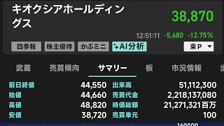 25歳資産1200万円貧乏人 キオクシア株価4万円割れ！ 半導体AIメモリ電線MLCC関連銘柄大暴落！KOSPI-7％で高値から-35％大暴落！高値から-50％大幅セール開催中！ゲーム株高配当株好調！