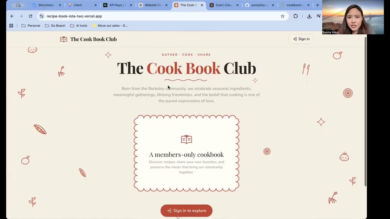 The Cook Book Club project preview