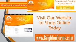 preview picture of video 'Commercial Printing Company Maryland | Brighton Forms'