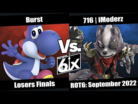 ROT6 September Losers Finals - Burst (Yoshi) vs 716 | iModerz (Wolf) SSBU Singles