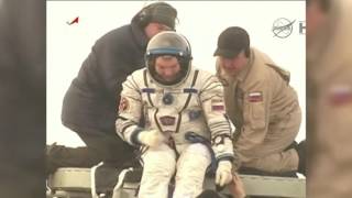 Astronauts first reaction on return to Earth after almost six months
