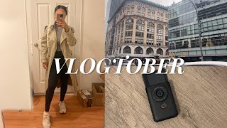 VLOGTOBER DAY 13🍁| new vlogging camera, unboxing pr packages & rainy day in soho