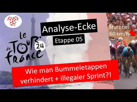 Fahrer in die Bande gedrückt?! -  Analyse-Ecke Tour de France Etappe 05