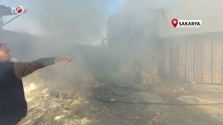 Sakarya'da Ahşap Atölyesinde Korkutan Yangın