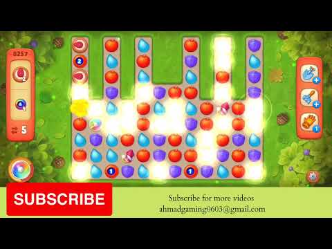 Gardenscapes 8257 solution | Hard level | How to use Rake Booster |Gardenscapes |
