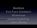 Schubert's Rückblick with English lyrics onscreen