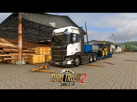 Backhoe Loader Delivery | Euro Truck Simulator 2  1.39 Open Beta | Logitech G29 + shifter | Gameplay