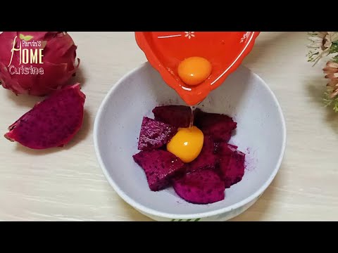 Easy Homemade Dragon Fruit Cake | How To Make Dragon Fruit Cake | Dragon Fruit Recipe