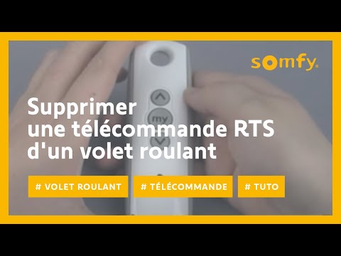 comment regler un volet roulant electrique somfy rts