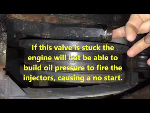 Cleaning 6.0 Oil Relief Valve, 03-07 Ford F-250 Turbo Diesel No Start Issue