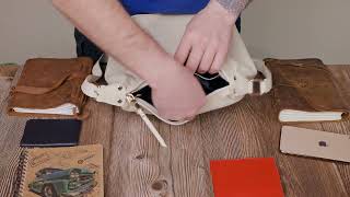 Удобная женская сумка с одной длинной ручкой из натуральной кожи Vintage 22307 белая