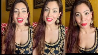 Tv actress munmun datta hot deep cleavage show TMKUC serial fam video