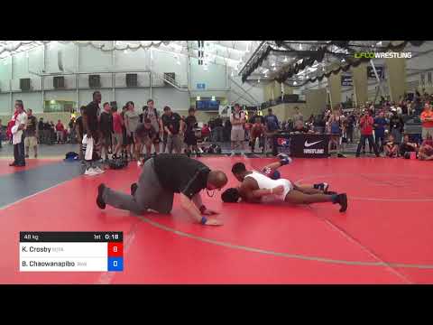 2018 UWW Cadet And U23 Nationals/UWW Cadet Greco-Roman 48 RR Rnd 2 - Kenneth Crosby (SOTA) Vs. Bre