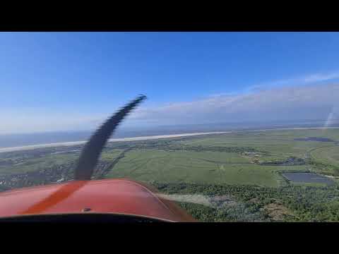 Flugplatz Borkum EDWR Anflug ASK 16 Piste 05 Gras