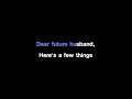 Meghan Trainor - Dear Future Husband Karaoke ...