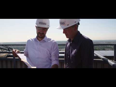 Making-Of: Installation of one of the largest advertising panels on our power plant in Herne.