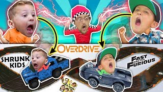 Fast &amp; Furious Car Chase! Magic Boy Traps Kids in ANKI OVERDRIVE RACE TRACK BATTLE FGTeeV CHALLENGE!