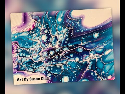 (249) Acrylic Fluid Painting Bloom Technique