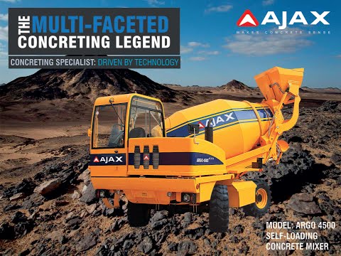 Diesel Semi-Automatic Rental Ajax Argo 1000 Self Loading Concrete Mixer