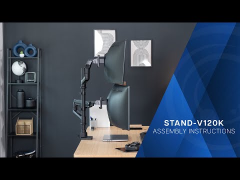 VIVO Dual Pneumatic Arm Ultra-Wide Monitor Mount for up to 35 inch Screens, Holds 26.4 lbs per Arm, Desk Mount Monitor Stand for 2 Ultrawides, Black, STAND-V200O video review thumbnail