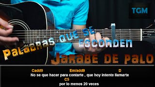 Como tocar - Palabras que se esconden - Jarabe De Palo - Guitarra Tutorial (HD)