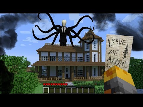 GIANT SLENDERMAN APPEARS IN MY HOUSE IN MINECRAFT !! Minecraft Mods