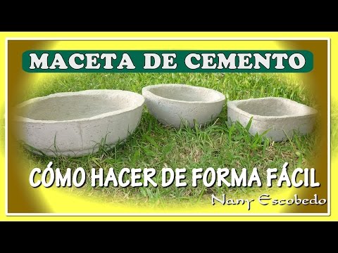 CÓMO HACER MACETAS DE CEMENTO DE FORMA FÁCIL