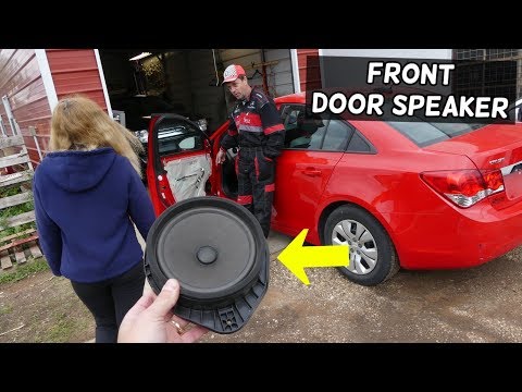 CHEVROLET CRUZE FRONT DOOR SPEAKER REPLACEMENT REMOVAL. RADIO SPEAKER NOT WORKING CHEVY CRUZE