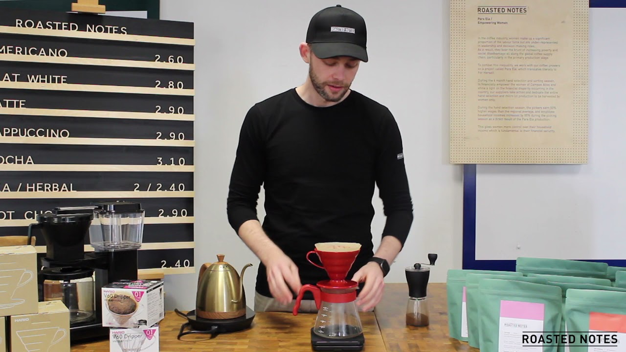 V60 Brew Guide from Roasted Notes Coffee