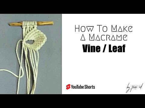 #Shorts Macrame Vine / Leaf | Pattern With Double Half Hitch Knot